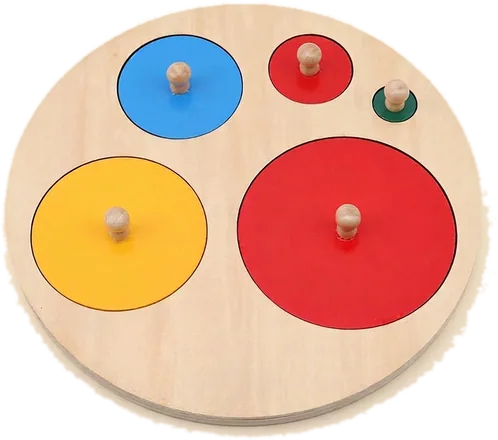 Wooden Shape and Color Puzzle Board, a Montessori puzzle for 3 year olds